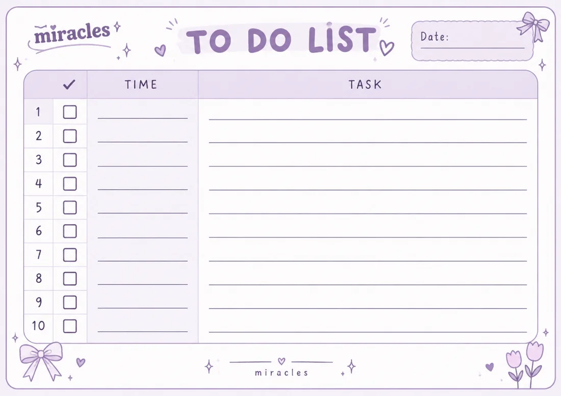 Miracles purple planner designs